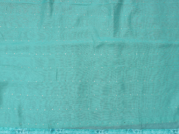 Allover Design Green Linen Unstitched Salwar Material
