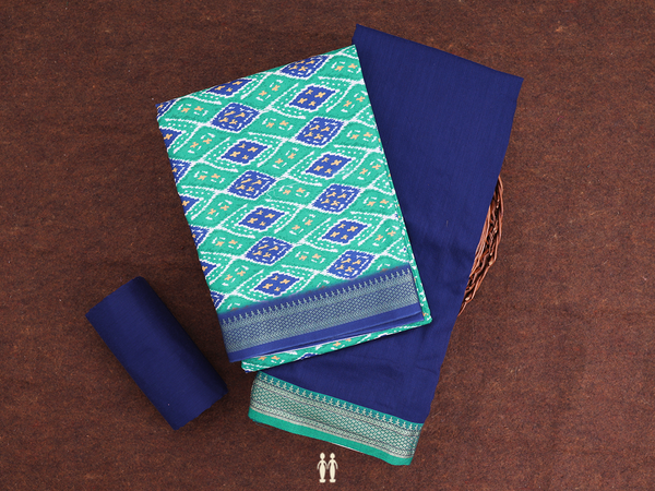 Printed Design Aqua Green Cotton Unstitched Salwar Set