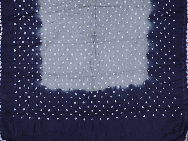 Shibori Design Navy Blue Bandhani Unstitched Salwar Material