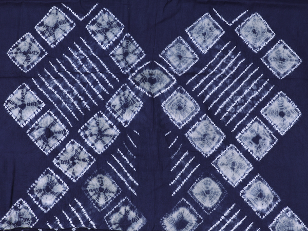 Shibori Design Navy Blue Bandhani Unstitched Salwar Material