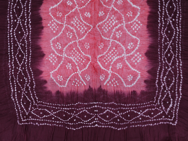 Tie And Dye Design Pink Bandhani Salwar Material