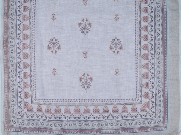Ogee Design Light Sage Green Linen Unstitched Salwar Material