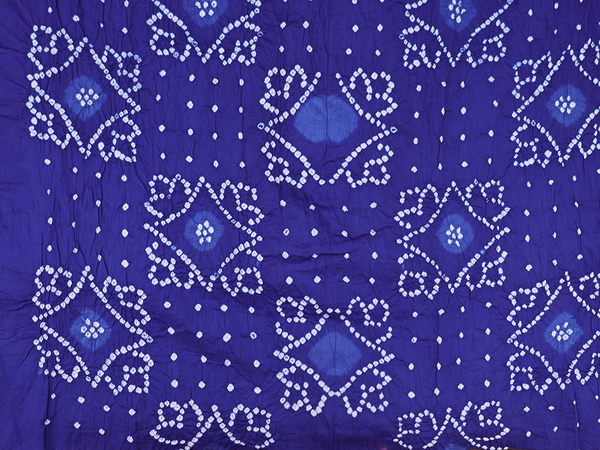 Tie And Dye Design Royal Blue Bandhani Salwar Material