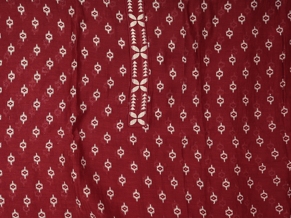 Printed Design Ruby Red Cotton Unstitched Salwar Material