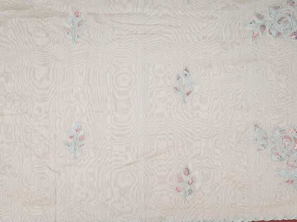 Printed Design Green Silk Cotton Unstitched Salwar Material
