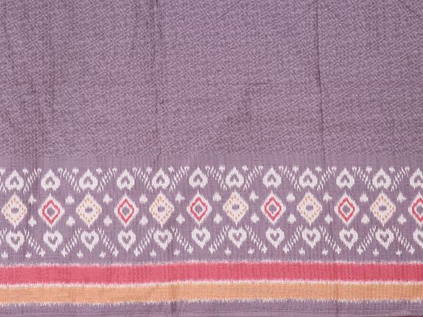 Printed Design Dusty Purple Semi Raw Silk Salwar Material