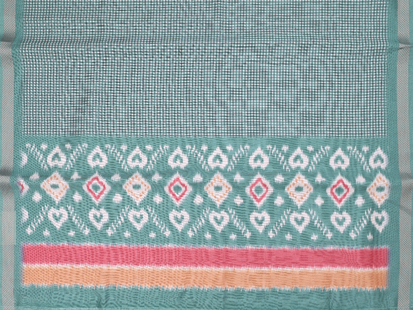 Self Design Green Linen Unstitched Salwar Material