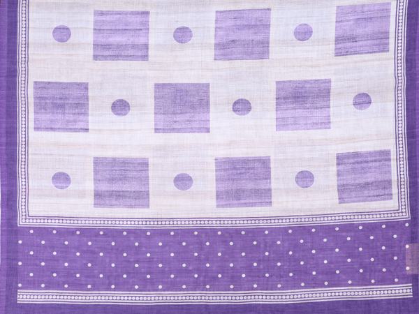 Printed Buttas Purple Raw Silk Unstitched Salwar Material