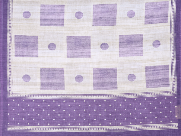 Printed Buttas Purple Raw Silk Unstitched Salwar Material