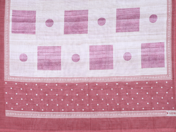 Printed Buttas Brick Brown Raw Silk Unstitched Salwar Material