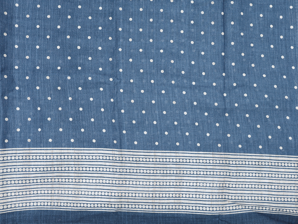 Printed Buttas Blue Raw Silk Unstitched Salwar Material