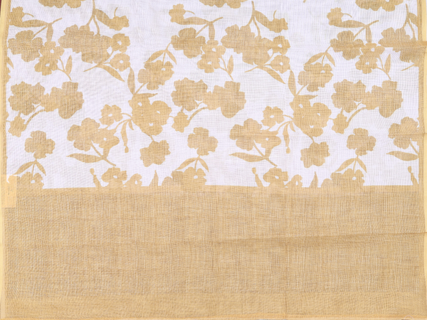 Threadwork Buttas Yellow Linen Unstitched Salwar Material