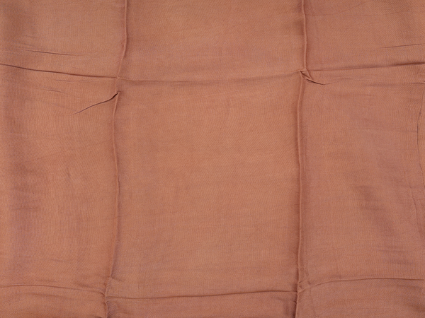 Mirror Work Buttis Brown Linen Unstitched Salwar Material