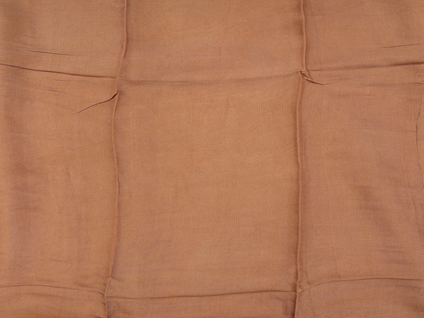 Mirror Work Buttis Brown Linen Unstitched Salwar Material