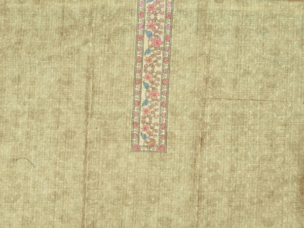 Threadwork Design Moss Green Chanderi Salwar Material