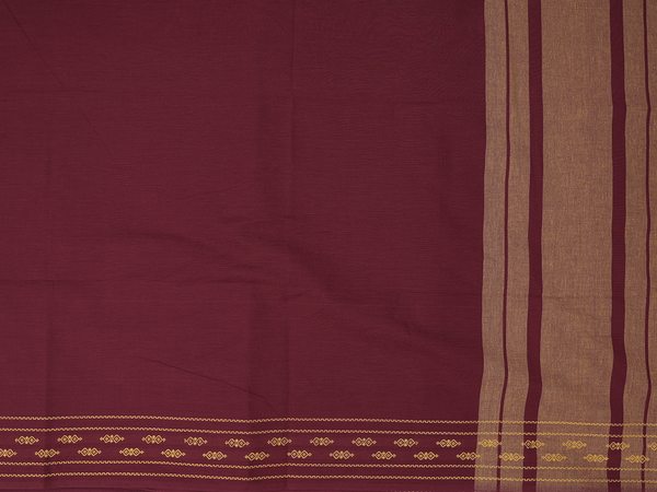 Threadwork Buttas Maroon Cotton Salwar Material