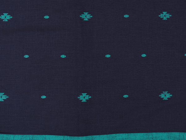 Threadwork Buttas Navy Blue Cotton Salwar Material
