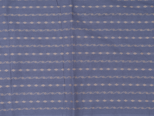 Stripes Design Blue Cotton Salwar Material