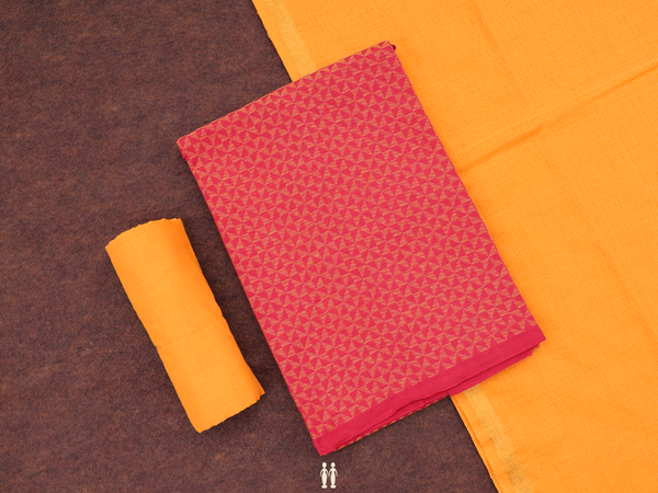 Threadwork Design Pink Cotton Salwar Material