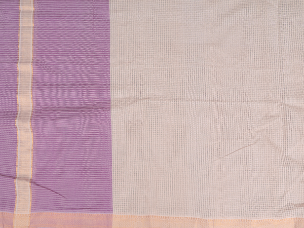 Zari Border Lavender Cotton Unstitched Salwar Material