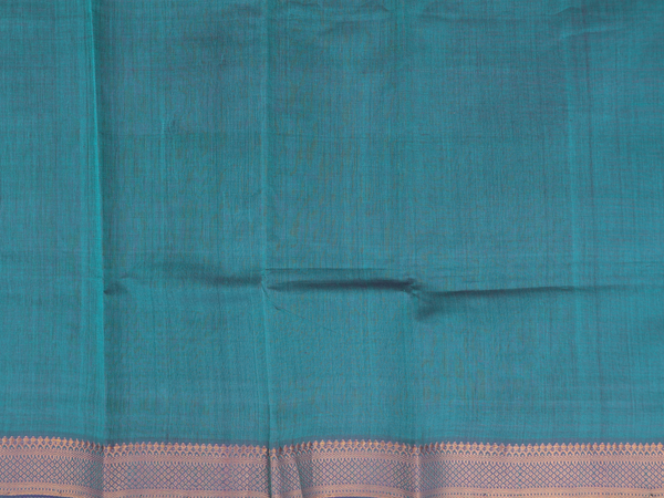 Zari Border Blue Mangalagiri Unstitched Salwar Material