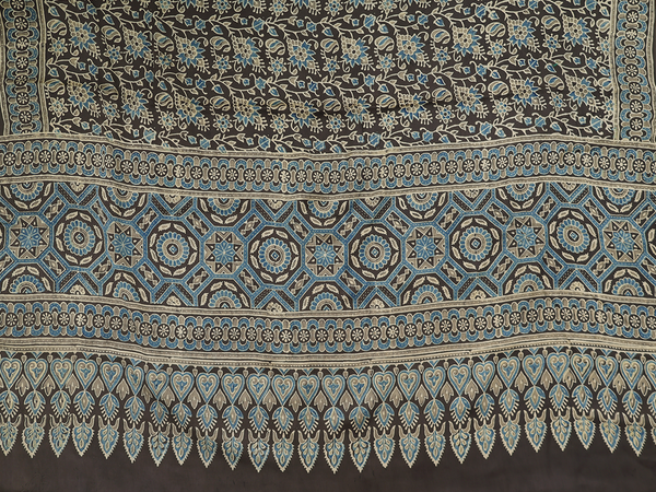 Floral Paisley Design Oxford Brown Modal Salwar Material