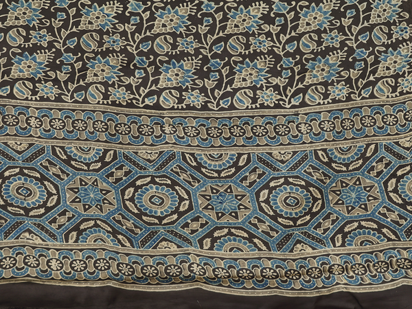 Floral Paisley Design Oxford Brown Modal Salwar Material