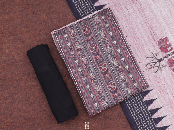 Self Design Shades Of Pink Linen Unstitched Salwar Material