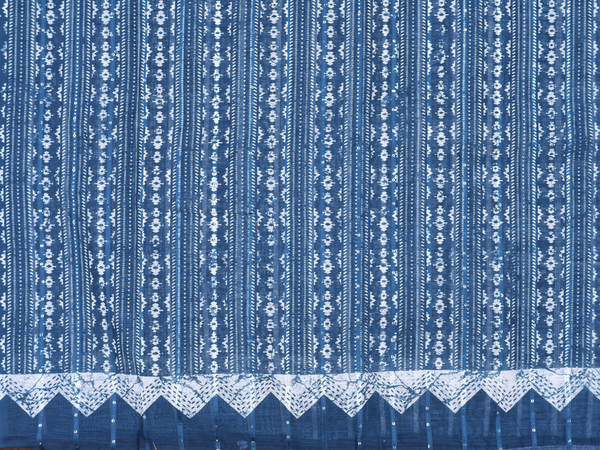 Allover Design Capri Blue Linen Salwar Material