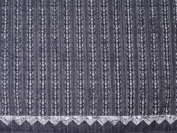 Printed Design Charcoal Grey Linen Salwar Material