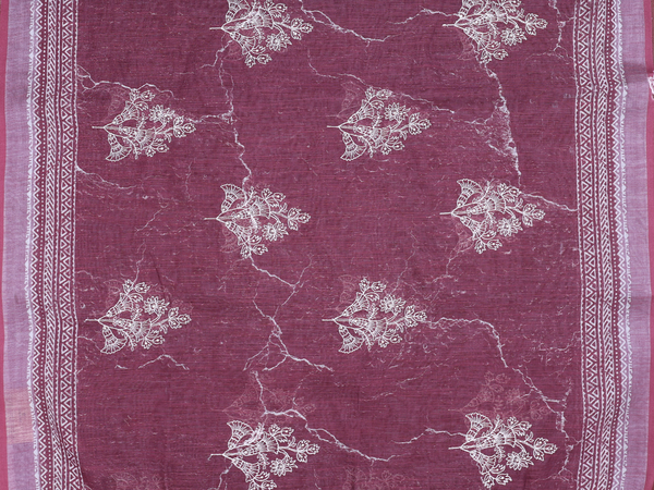 Printed Design Brown Linen Salwar Material