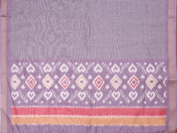 Printed Design Dusty Purple Semi Raw Silk Salwar Material