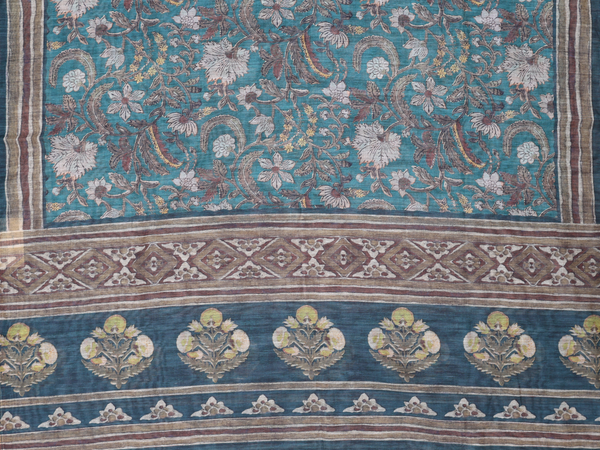 Paisley Embroidered Design Green Linen Salwar Material