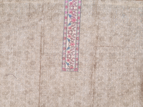 Threadwork Design Moss Green Chanderi Salwar Material