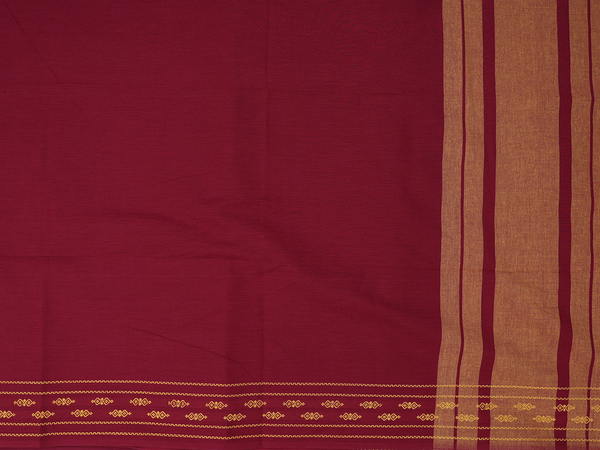 Threadwork Buttas Maroon Cotton Salwar Material