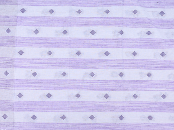 Threadwork Buttas White And Purple Cotton Salwar Material