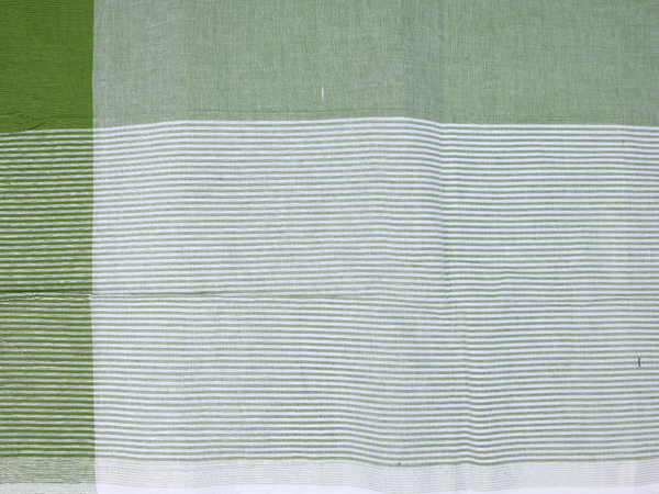 Stripes Design White Cotton Salwar Material