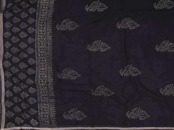 Allover Design Black Kalamkari Cotton Salwar Material