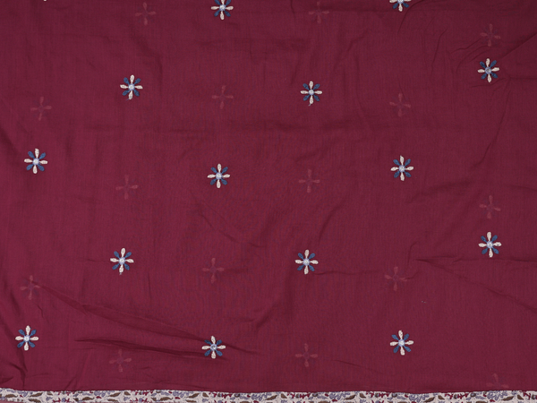 Floral Design Cream Color Cotton Salwar Material