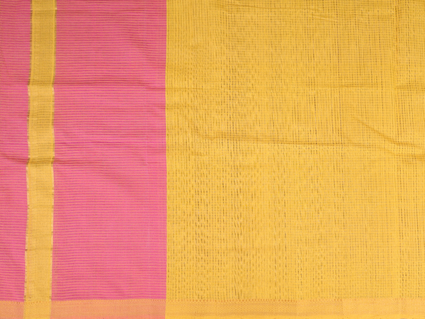 Zari Border Pink Mangalagiri Cotton Unstitched Salwar Material