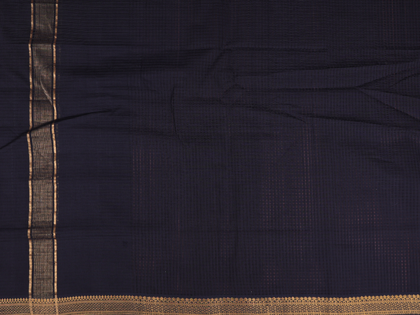 Zari Border Black Mangalagiri Cotton Unstitched Salwar Material