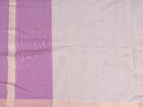 Zari Border Lavender Cotton Unstitched Salwar Material