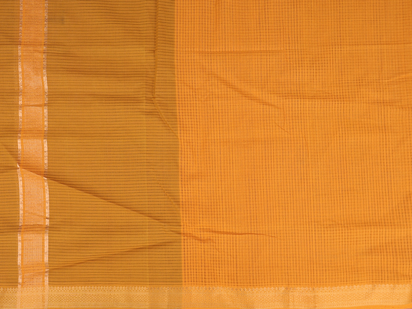 Zari Border Golden Yellow Cotton Unstitched Salwar Material