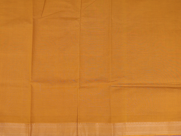 Zari Border Golden Yellow Cotton Unstitched Salwar Material