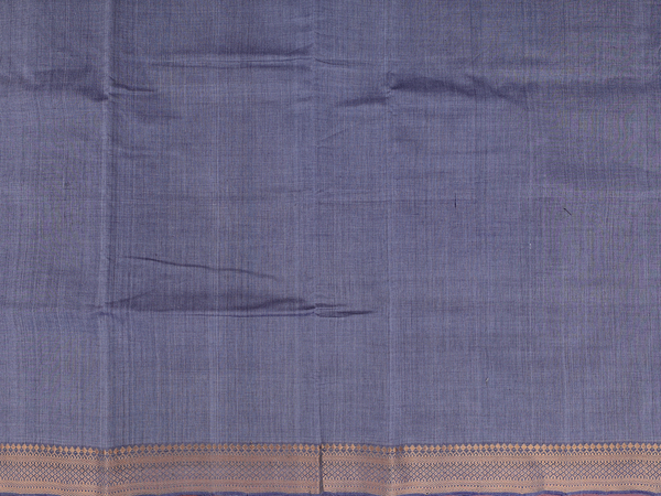 Zari Border Grey Mangalagiri Cotton Unstitched Salwar Material