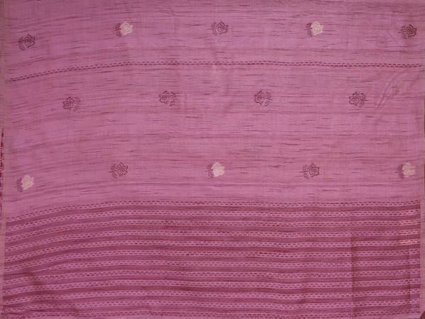 Floral Design Blush Mulberry Raw Silk Salwar Material