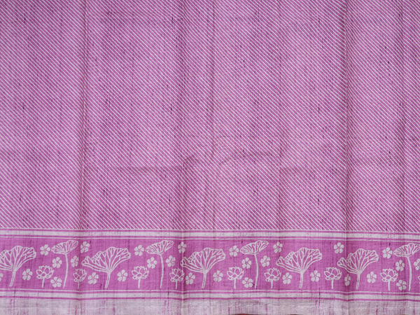 Diagonal Design Purple Tussar Unstitched Salwar Material
