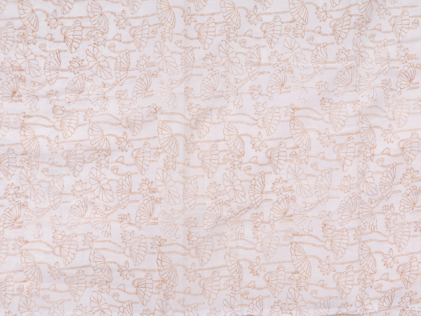 Floral Design Off White Cotton Unstitched Salwar Material