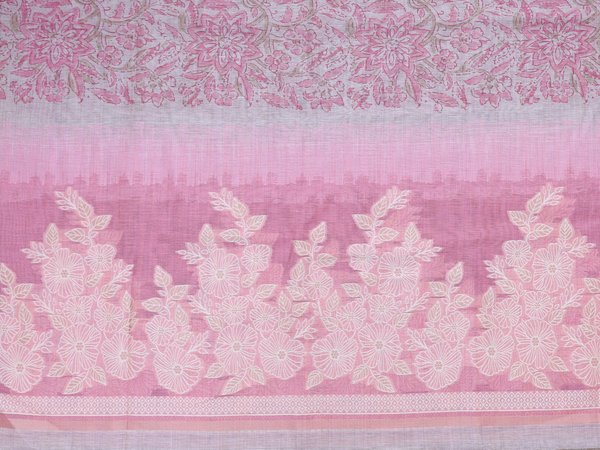 Threadwork Design Pink Cotton Unstitched Salwar Material