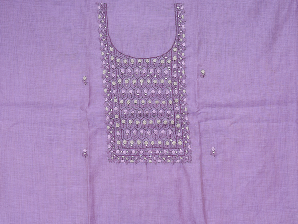 Threadwork Design Dusty Purple Cotton Salwar Material
